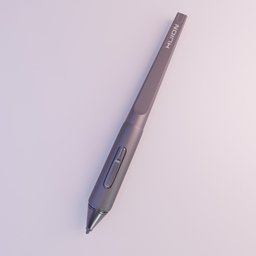 Detailed 3D model of a digital stylus for graphic design, compatible with Blender 3D software.