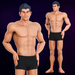 Kane Character Stylized - Rigged