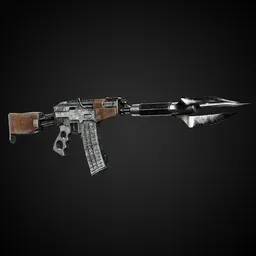 Apocalyptic Game-Ready Guns + 4K Textures | BlenderKit Series