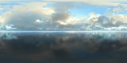 Contrasting sky above the sea