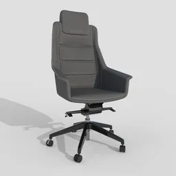 Office Chair Grey Fabric