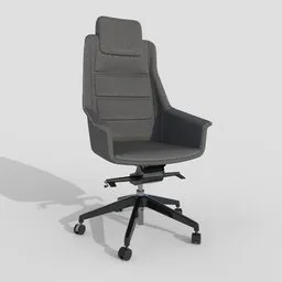 Office Chair Grey Fabric