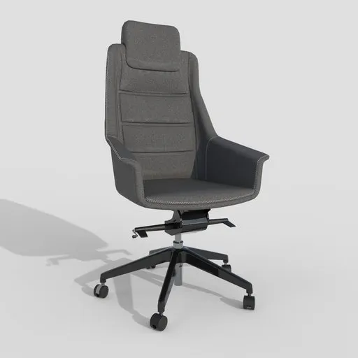 Office Chair Grey Fabric