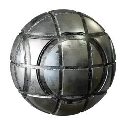 High-quality PBR sci-fi metal plating texture for 3D models in Blender and other software.
