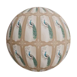 Mughal peacock wallpaper