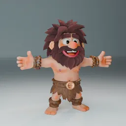 Stylized Mixamo Rigged Caveman