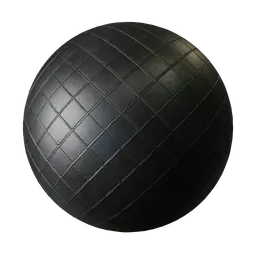 Quilted black leather