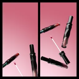 Liquid lipstick  falling animation