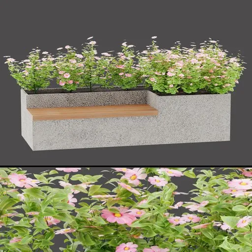 Green Bench Planter