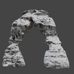 Snow Winter Rock Arch  Rock