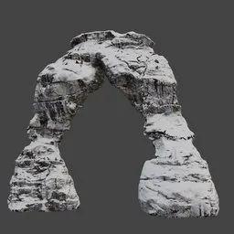 Snow Winter Rock Arch  Rock