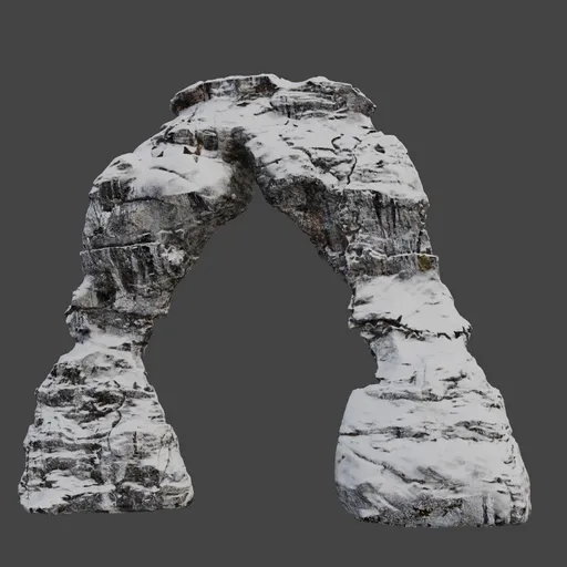 Snow Winter Rock Arch  Rock