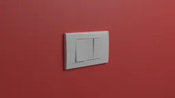 Highly detailed 3D model of a dual light switch for Blender renderings, suitable for industrial design visualization.