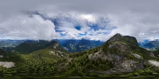 Aerial Mountain Clouds Landscape