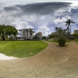Path in City Park Day