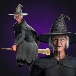 Wicked  Witch Body + face Rigged