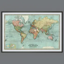 World Map Wall Hanging