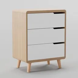 3-drawer chest of drawers Acaciawhite