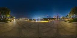 Nighttime seaside viewing platform