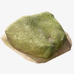 "Forest Rock Pack Part 2.3: Realistic rock with moss texture for Blender 3D. Perfect for leafy environments and offering extreme detail and realism. Low-polygon and with a shared texture set for memory optimization."