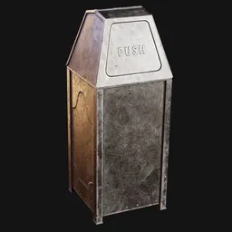 Municipal Push-Door Trash Bin