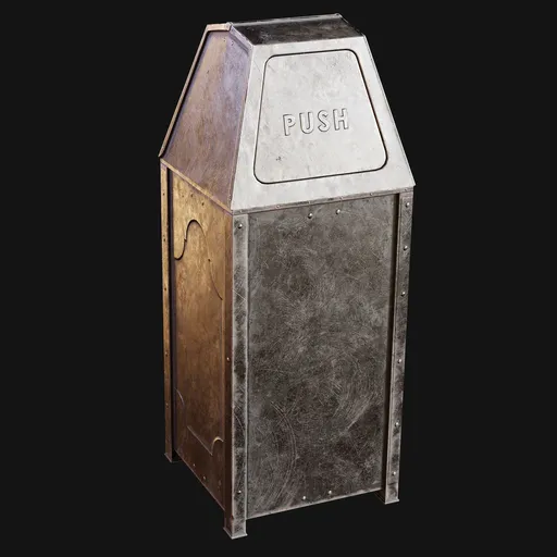 Municipal Push-Door Trash Bin