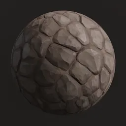High-quality 4K PBR stylized rock texture for 3D modeling and rendering in Blender.