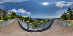 Daytime mountain corridor