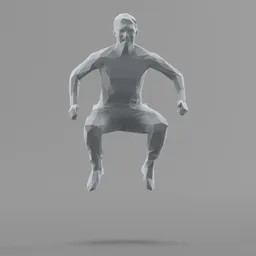 Lowpoly Male Sport Character