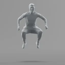 Lowpoly Male Sport Character