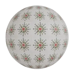 Folk art snowflake tile