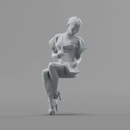 Lowpoly Female Sitting