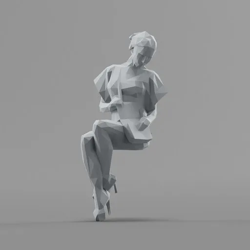 Lowpoly Female Sitting