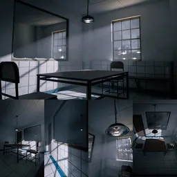 Interrogation room scene