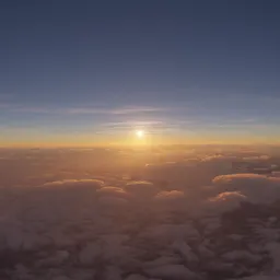 Above Clouds & Landscape Sunset