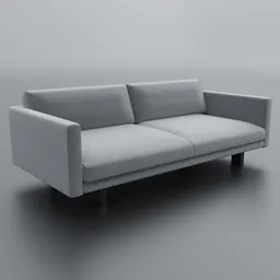 Detailed 3D model of a contemporary two-seater sleeper sofa, perfect for interior rendering in Blender.