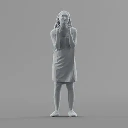 Lowpoly Female in towel