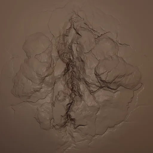 Rock  Crack Rugged Brush