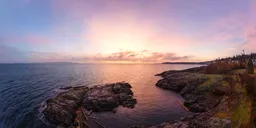 Cloudy Sunrise on Ocean Coast