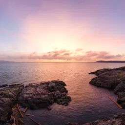 Cloudy Sunrise on Ocean Coast