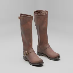 Leather Knee-High Boots