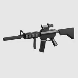 Low Poly Assault Rifle