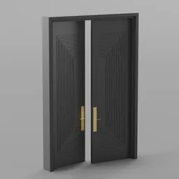 Rigged Luxury Double Door - Black