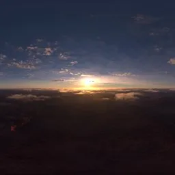 Golden Clouds Sunset Aerial