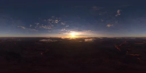 Golden Clouds Sunset Aerial