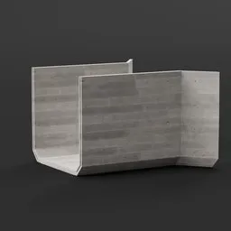 Realistic Blender 3D model render of concrete box culvert for street design, showcasing detailed textures and shading.