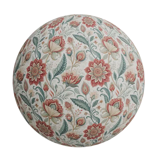 Botanical floral wallpaper