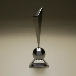 Silver Simple Triangle Sculpture