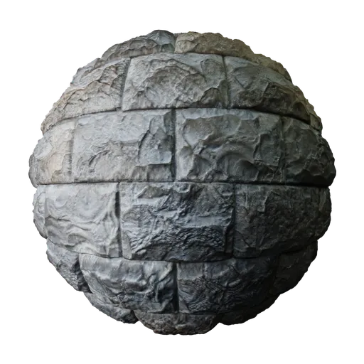 2K PBR Stone Bricks texture for 3D rendering with displacement detail for realistic masonry surfaces in Blender.