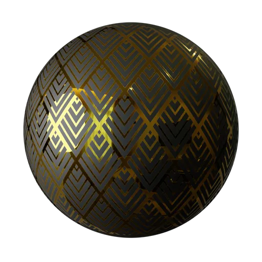 Gold and Dark Gray Chevron Maze